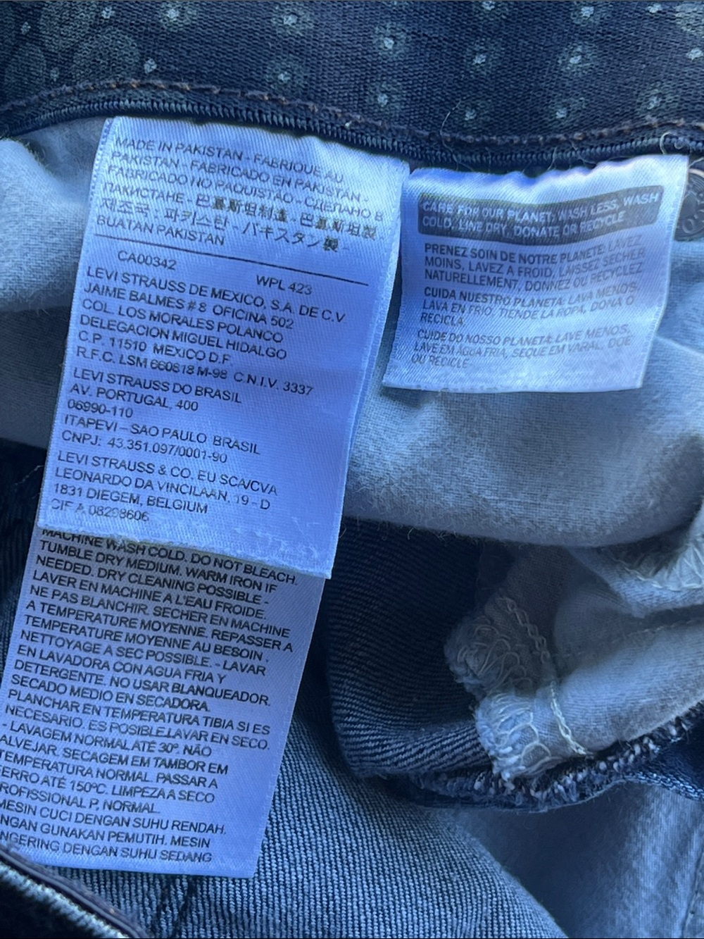 Levi’s Strauss Perfect Waist 525 Straight Leg Dark blue Jeans - very good . - Picture 5 of 6